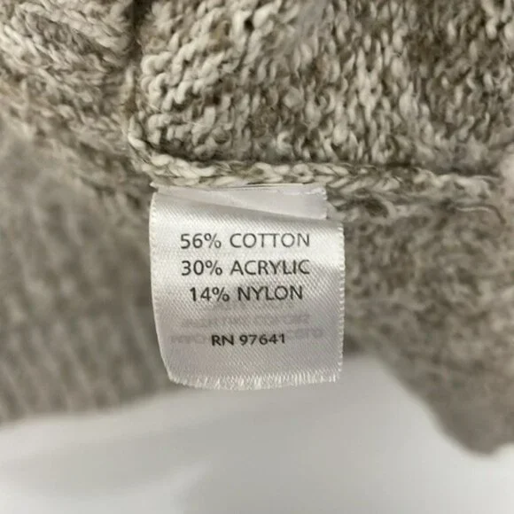 J. Jill Sweater with Pockets, Split High Low Hem, Beige / Tan, Large - Picture 6 of 9